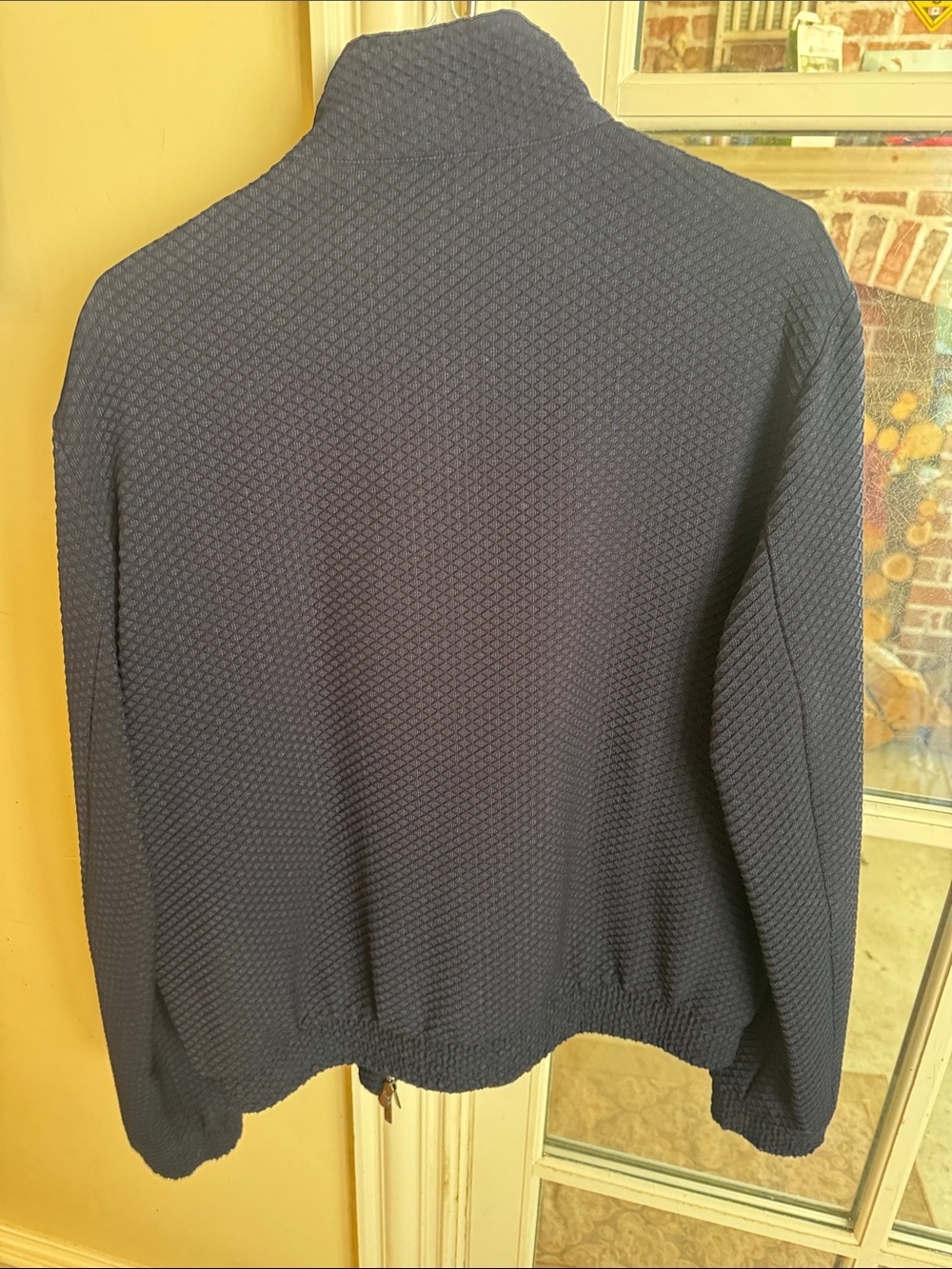 Emporio Armani Navy Textured Zip Jacket NWT -M - Picture 4 of 4